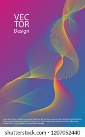 Curved lines ripple texture fluid geometric shapes abstract backgrounds, cover page layouts set. Curve wavy lines fiber blend gradients, flowing waves ripple. Cool curve intersecting lines texture.