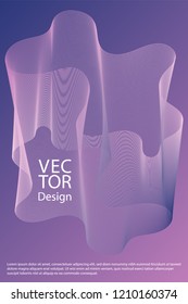 Curved lines ripple texture fluid geometric shapes abstract backgrounds, cover page layouts set. Curve wavy lines fiber blend gradients, flowing waves ripple. Cool curve intersecting lines texture.