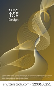Curved lines ripple texture fluid geometric shapes abstract backgrounds, cover page layouts set. Curve wavy lines fiber blend gradients, flowing waves ripple. Cool curve intersecting lines texture.