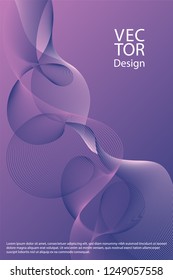 Curved lines ripple texture fluid geometric shapes abstract backgrounds, cover page layouts set. Curve wavy lines fiber blend gradients, flowing waves ripple. Cool curve intersecting lines texture.