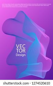Curved lines ripple texture fluid geometric shapes abstract backgrounds, cover page layouts set. Curve wavy lines fiber blend gradients, flowing waves ripple. Cool curve intersecting lines texture.