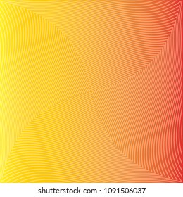 curved lines showing reliefs and ground cuts on orange gradation background
