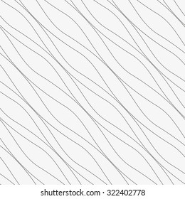 Curved lines in a simple diagonal pattern, seamless vector background.