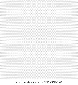 Curved lines with small dots horizontal geometric pattern black monochrome isolated on white vector background