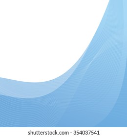 Curved lines and wave abstract background, vector illustration