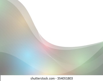 Curved lines and wave abstract background, vector illustration