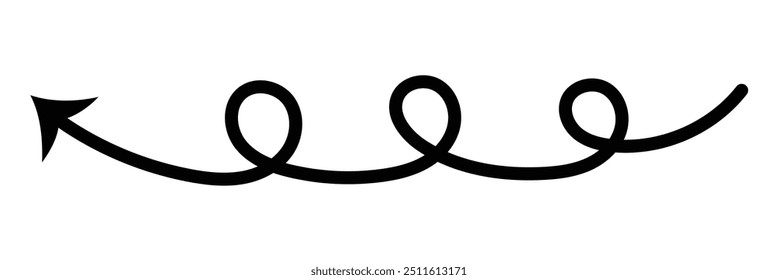 curved Long arrow icon. long line arrow vector. flat style Arrow symbol. arrow on a white background. vector illustration. design eps 10