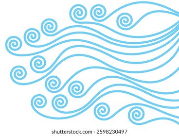 Curved material that flows gently like a gentle breeze