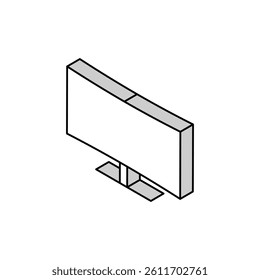 curved monitor isometric icon vector. curved monitor sign. isolated symbol illustration