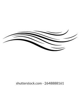Curved Motion Line Design for Wind, Energy, and Minimalist Abstract Vector Graphics