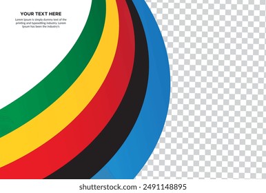 Curved multicolored lines, Template for presentation