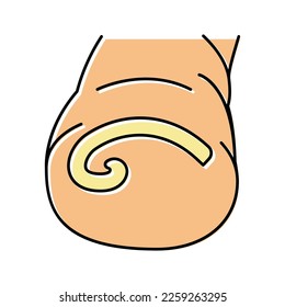 curved nail color icon vector. curved nail sign. isolated symbol illustration