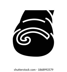 vector de icono de glifo de uñas curvadas. signo de uñas curvadas. símbolo de contorno aislado ilustración negra