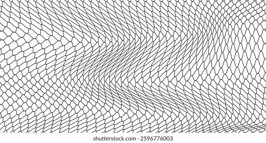 Curved net pattern. The net design is very well designed and suitable for sports equipment or apparel such as soccer goals, volleyball nets, basketball hoops, hockey nets and athletic equipment.