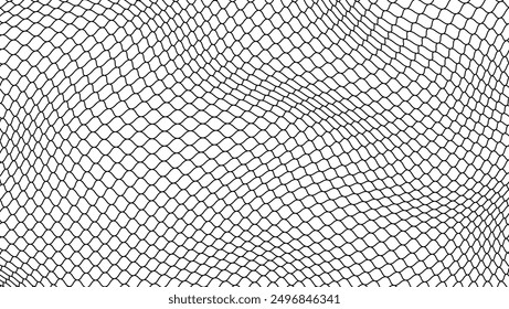 Curved net pattern. Seamless design for sportswear or equipment like soccer goals, volleyball nets, basketball hoops, hockey nets, and athletic gear.