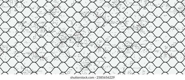 Curved net pattern. Seamless design for sportswear or equipment like soccer goals, volleyball nets, basketball hoops, hockey nets, and athletic gear.