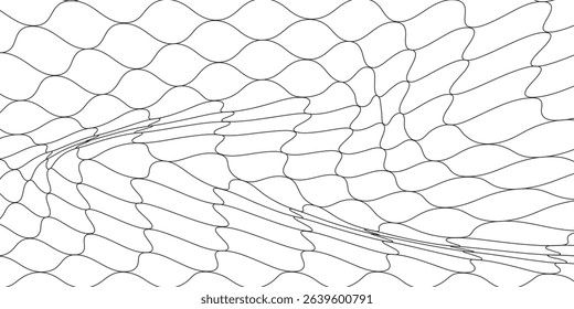 Curved net pattern. Seamless design for sportswear or equipment like soccer goals, volleyball nets, basketball hoops, hockey nets, and athletic gear. eps 10