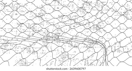 Curved net pattern. Seamless design for sportswear or equipment like soccer goals, volleyball nets, basketball hoops, hockey nets, and athletic gear