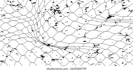 Curved net pattern. Seamless design for sportswear or equipment like soccer goals, volleyball nets, basketball hoops, hockey nets, and athletic gear