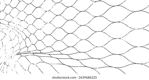 Curved net pattern. Seamless design for sportswear or equipment like soccer goals, volleyball nets, basketball hoops, hockey nets, and athletic gear. vector ilustartion