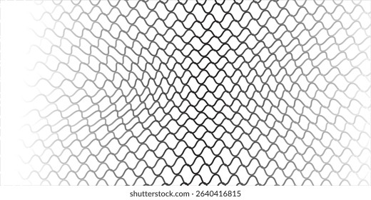 Curved net pattern. Seamless design for sportswear or equipment like soccer goals, volleyball nets, basketball hoops. vector