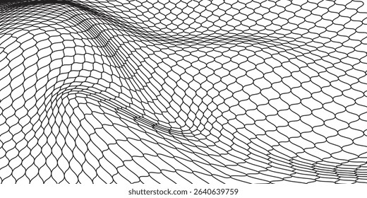 Curved net pattern. Seamless design for sportswear or equipment like soccer goals, volleyball nets, basketball hoops, hockey nets, and athletic gear. eps 10