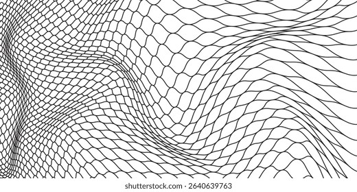 Curved net pattern. Seamless design for sportswear or equipment like soccer goals, volleyball nets, basketball hoops, hockey nets, and athletic gear. eps 10