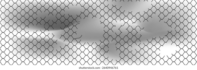 Curved net pattern. Seamless design for sportswear or equipment like soccer goals, volleyball nets, basketball hoops, hockey nets, and athletic gear.