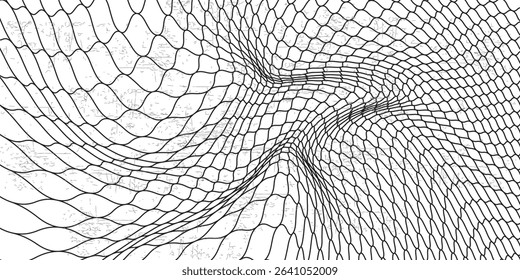 Curved net pattern. Seamless design for sportswear or equipment like soccer goals, volleyball nets, basketball hoops, hockey nets, and athletic gear. eps 10