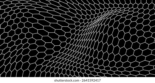 Curved net pattern. Seamless design for sportswear or equipment like soccer goals, volleyball nets, basketball hoops, hockey nets, and athletic gear. Vector net dynamic.Vector ilustartion