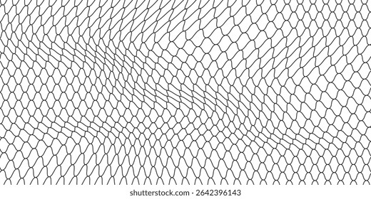 Curved net pattern. Seamless design for sportswear or equipment like soccer goals, volleyball nets, basketball hoops, hockey nets, and athletic gear.