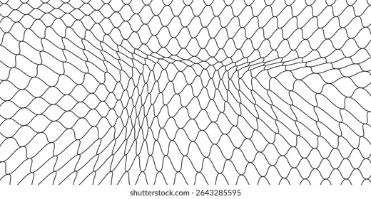 Curved net pattern. Seamless design for sportswear or equipment like soccer goals, volleyball nets, basketball hoops, hockey nets, and athletic gear.