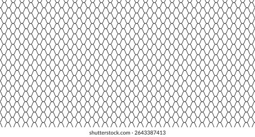 Curved net pattern. Seamless design for sportswear or equipment like soccer goals, volleyball nets, basketball hoops, hockey nets, and athletic gear.