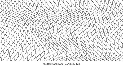 Curved net pattern. Seamless design for sportswear or equipment like soccer goals, volleyball nets, basketball hoops, hockey nets, and athletic gear. eps10