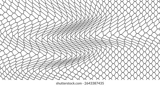 Curved net pattern. Seamless design for sportswear or equipment like soccer goals, volleyball nets, basketball hoops, hockey nets.