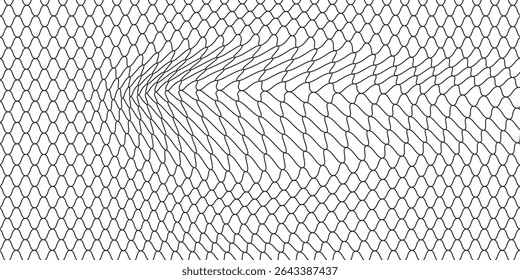 Curved net pattern. Seamless design for sportswear or equipment like soccer goals, volleyball nets, basketball hoops, hockey nets, and athletic gear.