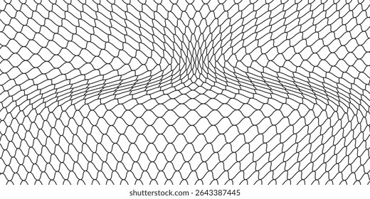Curved net pattern. Seamless design for sportswear or equipment like soccer goals, volleyball nets, basketball hoops, hockey nets, and athletic.