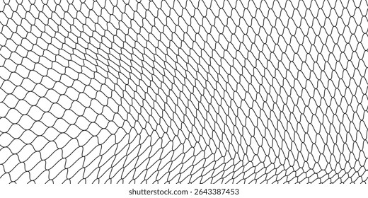 Curved net pattern. Seamless design for sportswear or equipment like soccer goals, volleyball nets, basketball hoops, hockey nets, and athletic gear. eps10