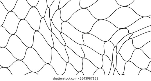 Curved net pattern. Seamless design for sportswear or equipment like soccer goals, volleyball nets, basketball hoops, hockey nets, and athletic gear.