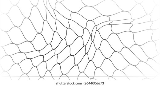 Curved net pattern. Seamless design for sportswear or equipment like soccer goals, volleyball nets, basketball hoops, hockey nets, and athletic gear.