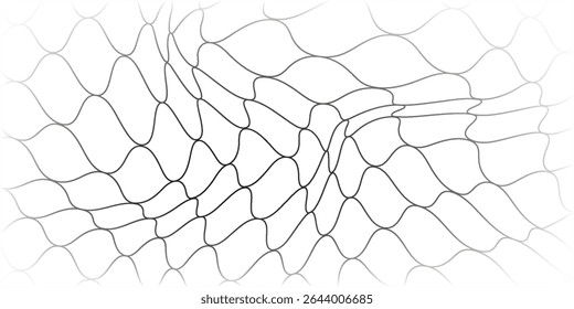 Curved net pattern. Seamless design for sportswear or equipment like soccer goals, volleyball nets, basketball hoops, hockey nets, and athletic gear.