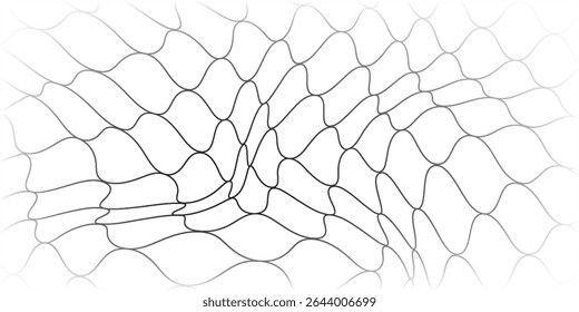 Curved net pattern. Seamless design for sportswear or equipment like soccer goals, volleyball nets, basketball hoops, hockey nets, and athletic gear.