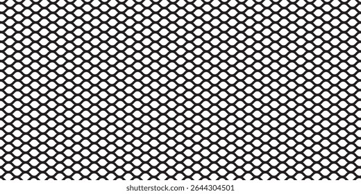 Curved net pattern. Seamless design for sportswear or equipment like soccer goals, volleyball nets, basketball hoops, hockey nets, and athletic gear.
