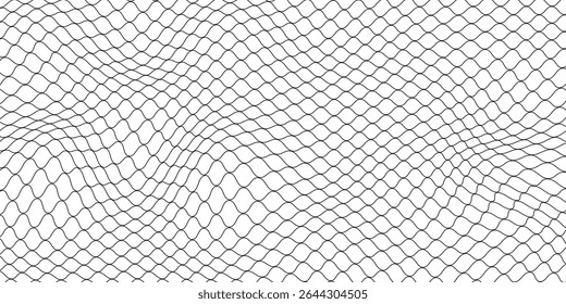 Curved net pattern. Seamless design for sportswear or equipment like soccer goals, volleyball nets, basketball hoops, hockey nets, and athletic gear.
