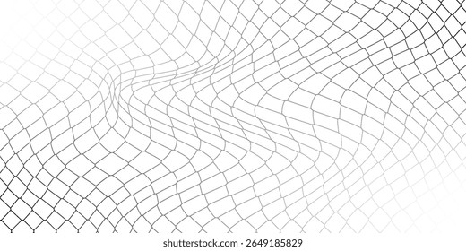 Curved net pattern. Seamless design for sportswear or equipment like soccer goals, volleyball nets, basketball hoops, hockey nets, and athletic gear.