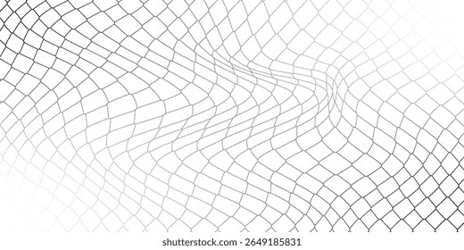 Curved net pattern. Seamless design for sportswear or equipment like soccer goals, volleyball nets, basketball hoops, hockey nets, and athletic gear.