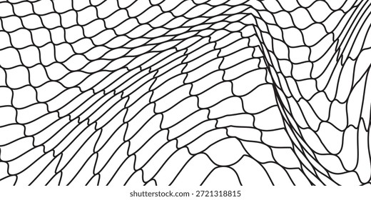 Curved net pattern. Seamless design for sportswear or equipment like soccer goals, volleyball nets, basketball hoops, hockey nets, and athletic gea