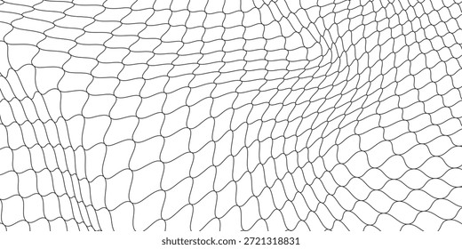 Curved net pattern. Seamless design for sportswear or equipment like soccer goals, volleyball nets, basketball hoops, hockey nets, and athletic gea