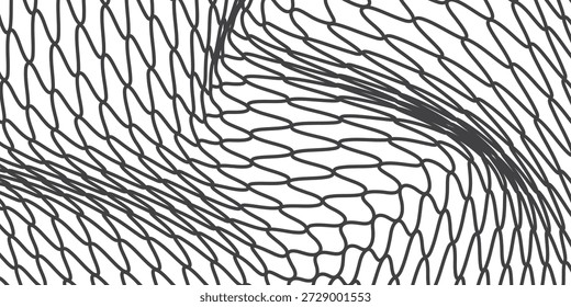 Curved net pattern. Seamless design for sportswear or equipment like soccer goals, volleyball nets, basketball hoops, hockey nets modern