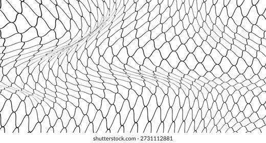 Curved net pattern. Seamless design for sportswear or equipment like soccer goals, volleyball nets, basketball hoops, hockey nets, and athletic gear. white background	
